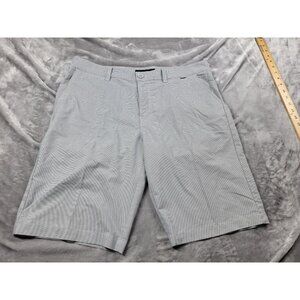 Travis Mathew Mens‎ Shorts 36 Gray pin striped Chino Performance Stretch Golf